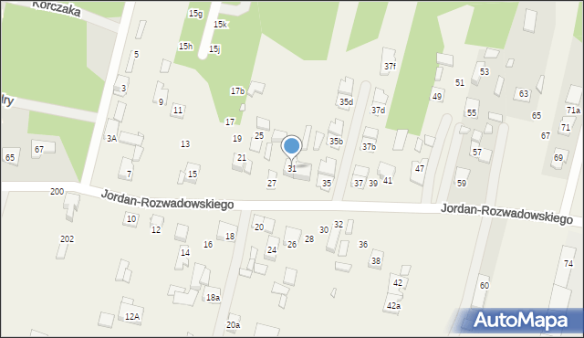 Ossów, Jordan-Rozwadowskiego, gen., 31, mapa Ossów