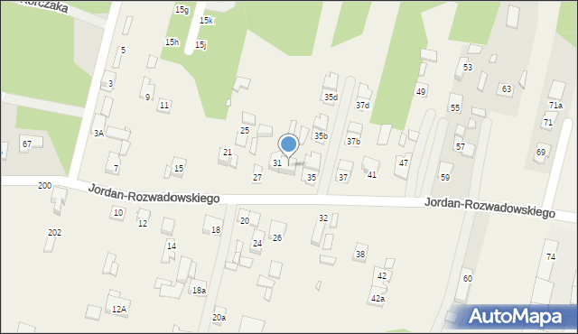 Ossów, Jordan-Rozwadowskiego, gen., 33, mapa Ossów