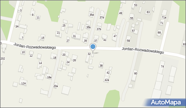 Ossów, Jordan-Rozwadowskiego, gen., 34, mapa Ossów