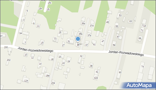 Ossów, Jordan-Rozwadowskiego, gen., 35, mapa Ossów