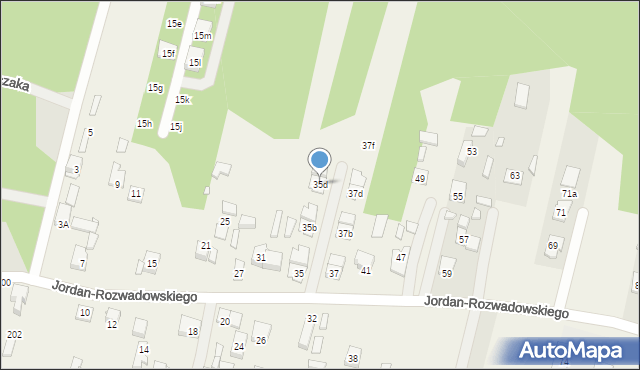 Ossów, Jordan-Rozwadowskiego, gen., 35d, mapa Ossów