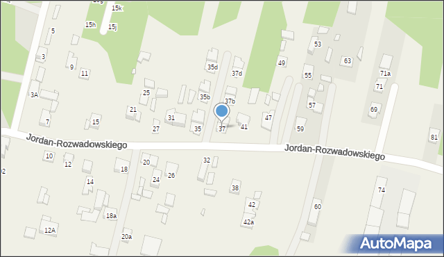 Ossów, Jordan-Rozwadowskiego, gen., 37, mapa Ossów