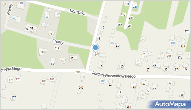 Ossów, Jordan-Rozwadowskiego, gen., 3A, mapa Ossów