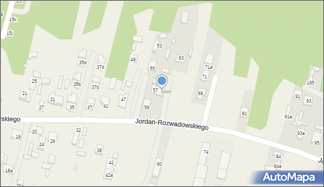 Ossów, Jordan-Rozwadowskiego, gen., 61, mapa Ossów