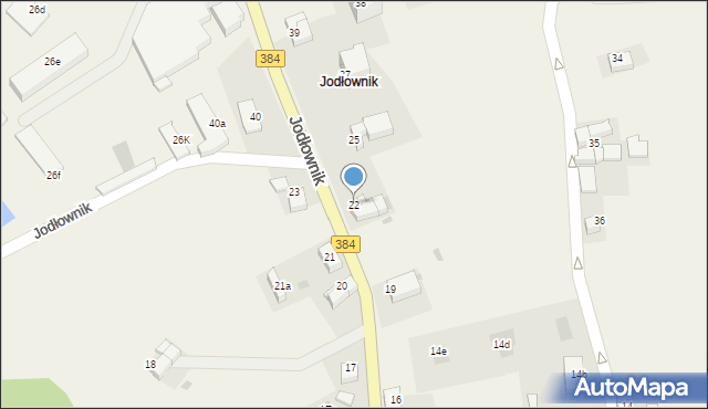 Ostroszowice, Jodłownik, 22, mapa Ostroszowice