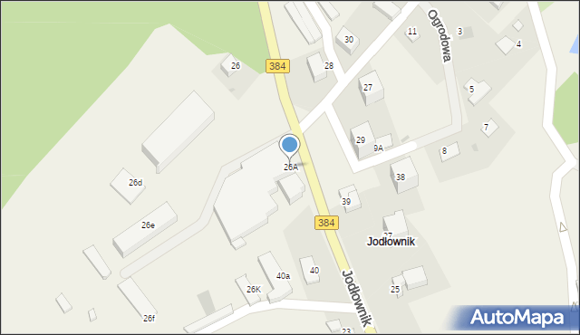 Ostroszowice, Jodłownik, 26A, mapa Ostroszowice