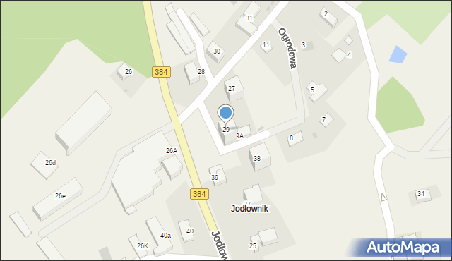 Ostroszowice, Jodłownik, 29, mapa Ostroszowice