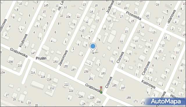 Ostrów Wielkopolski, Jodłowa, 4, mapa Ostrów Wielkopolski