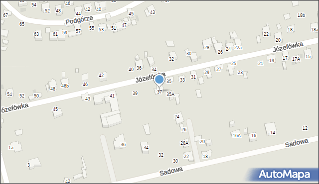 Ostrowiec Świętokrzyski, Józefówka, 37, mapa Ostrowiec Świętokrzyski