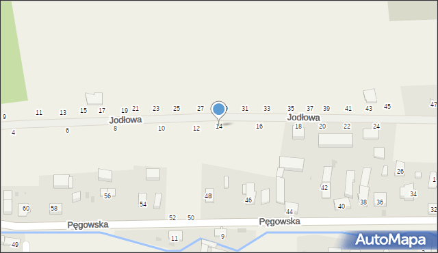 Ozorowice, Jodłowa, 14, mapa Ozorowice