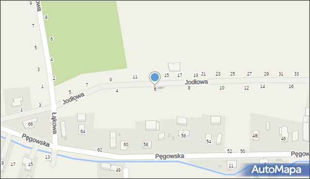 Ozorowice, Jodłowa, 6, mapa Ozorowice