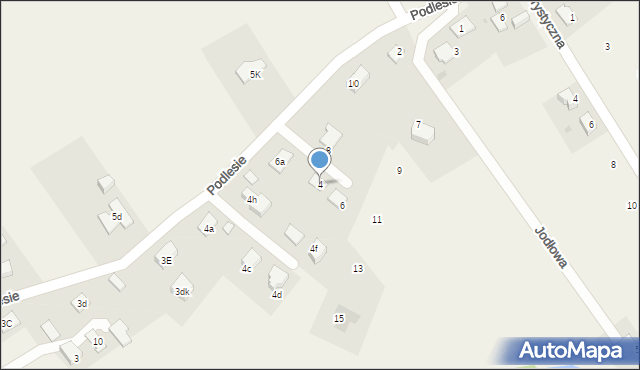 Pielgrzymowice, Jodłowa, 4, mapa Pielgrzymowice