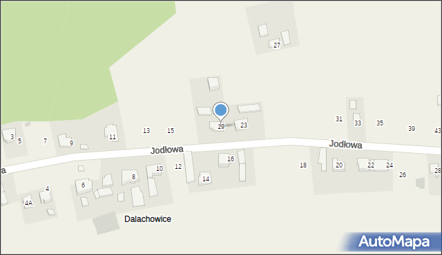 Polanka Wielka, Jodłowa, 19, mapa Polanka Wielka