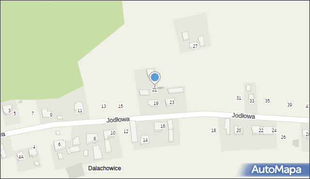 Polanka Wielka, Jodłowa, 21, mapa Polanka Wielka