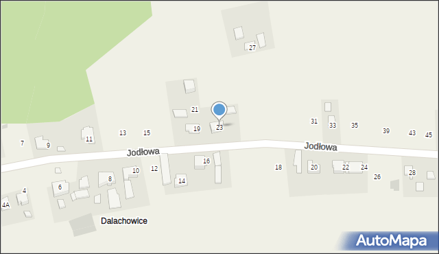 Polanka Wielka, Jodłowa, 23, mapa Polanka Wielka