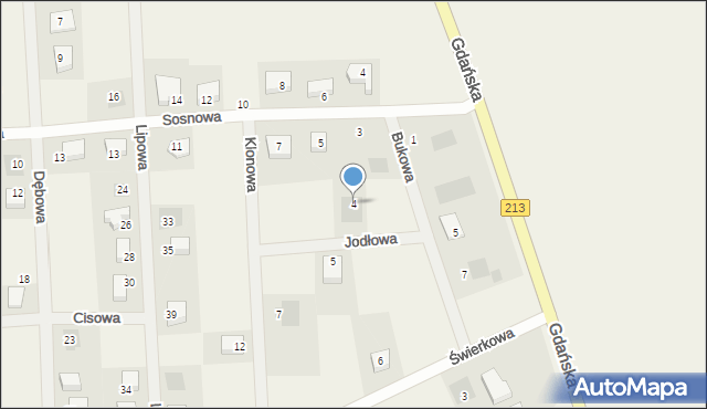 Połczyno, Jodłowa, 4, mapa Połczyno