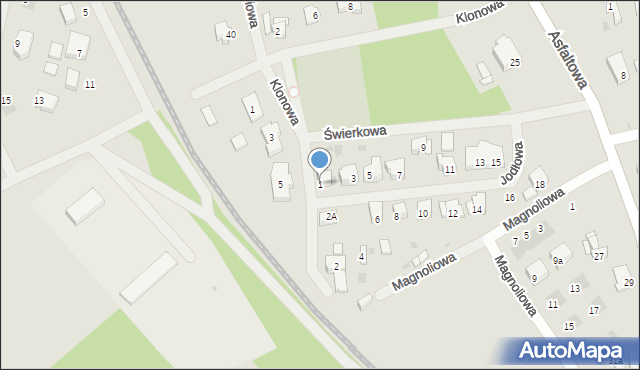 Police, Jodłowa, 1, mapa Police