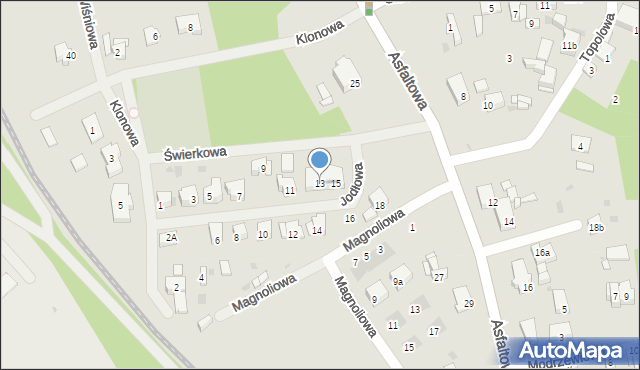 Police, Jodłowa, 13, mapa Police