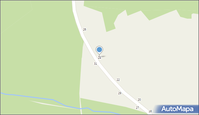 Poręba Spytkowska, Jodłowa, 24, mapa Poręba Spytkowska