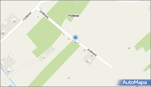 Pysznica, Jodłowa, 8, mapa Pysznica