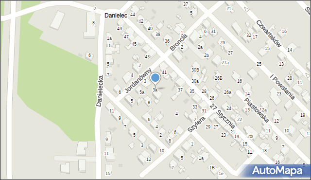 Radzionków, Jordanówny Wandy, 3a, mapa Radzionków