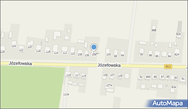 Rogóźno, Józefowska, 104, mapa Rogóźno