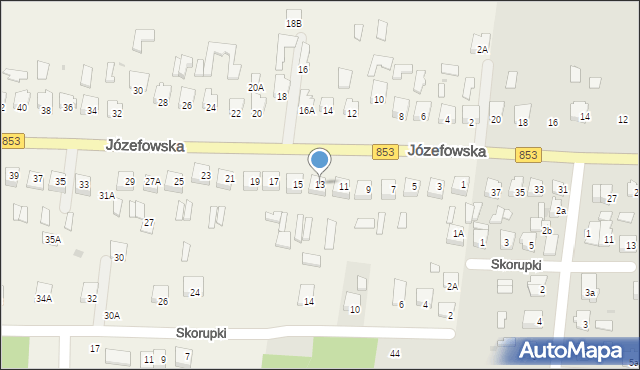 Rogóźno, Józefowska, 13, mapa Rogóźno