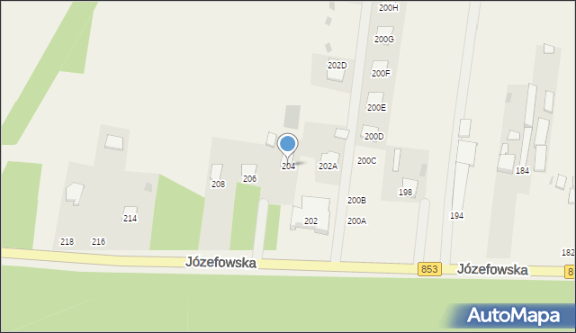 Rogóźno, Józefowska, 204, mapa Rogóźno