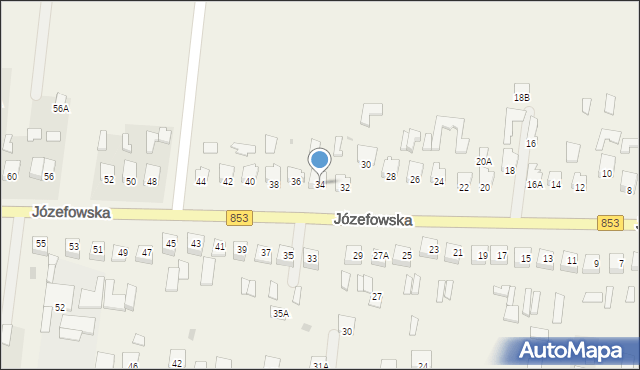 Rogóźno, Józefowska, 34, mapa Rogóźno