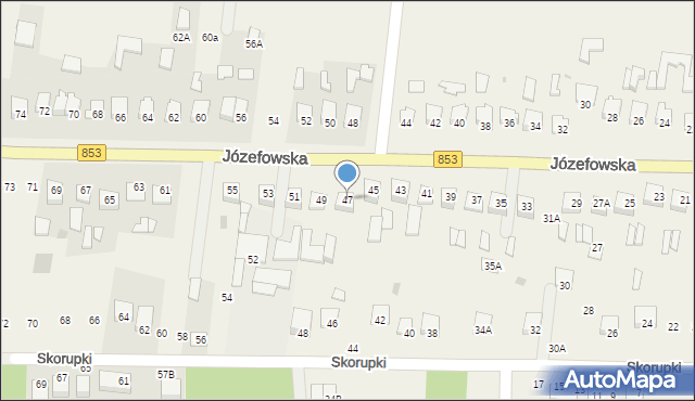 Rogóźno, Józefowska, 47, mapa Rogóźno