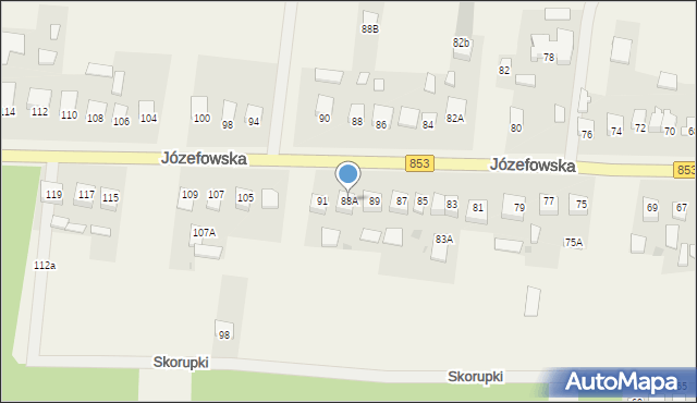 Rogóźno, Józefowska, 88A, mapa Rogóźno