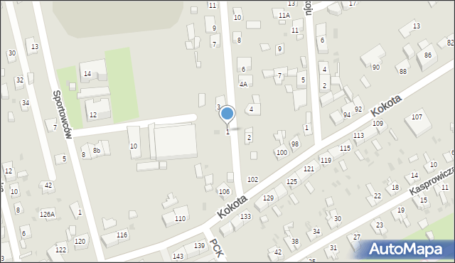 Ruda Śląska, Jordana Henryka, dr., 1, mapa Rudy Śląskiej