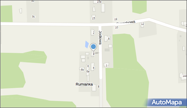 Rumianka, Jodłowa, 4, mapa Rumianka