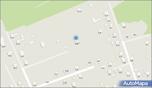 Rybnik, Jodłowa, 64E, mapa Rybnika