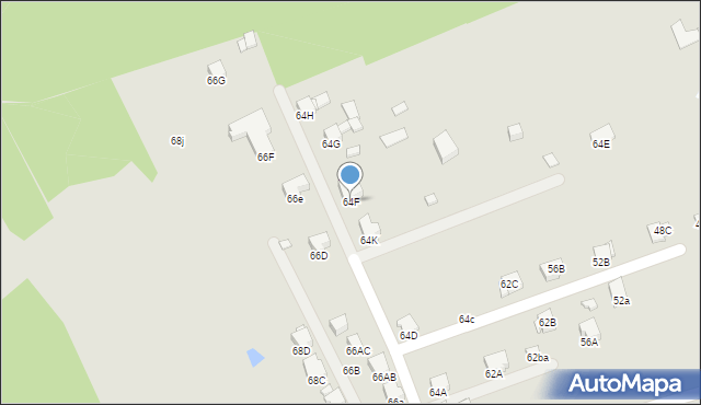 Rybnik, Jodłowa, 64F, mapa Rybnika