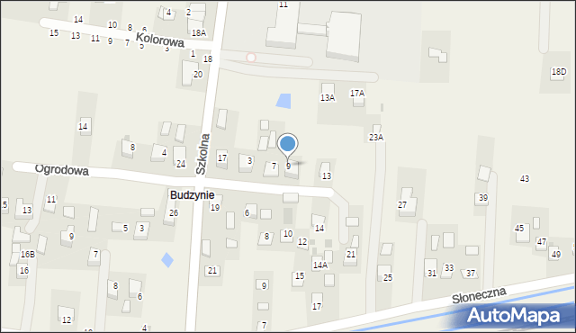 Rzezawa, Jodłowa, 9, mapa Rzezawa