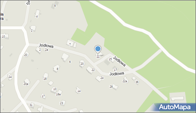 Sanok, Jodłowa, 11, mapa Sanok