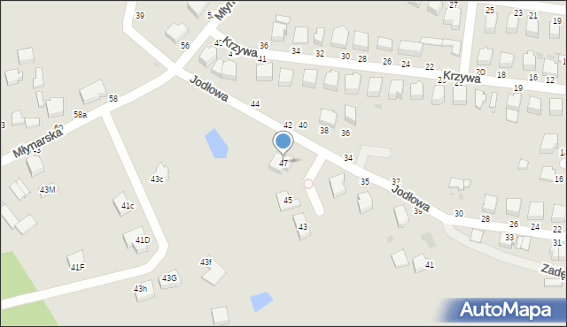 Skierniewice, Jodłowa, 47, mapa Skierniewic