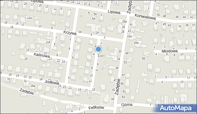 Skierniewice, Jodłowa, 7, mapa Skierniewic