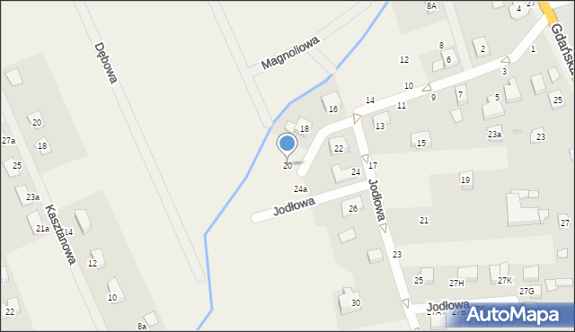 Skowarcz, Jodłowa, 20, mapa Skowarcz