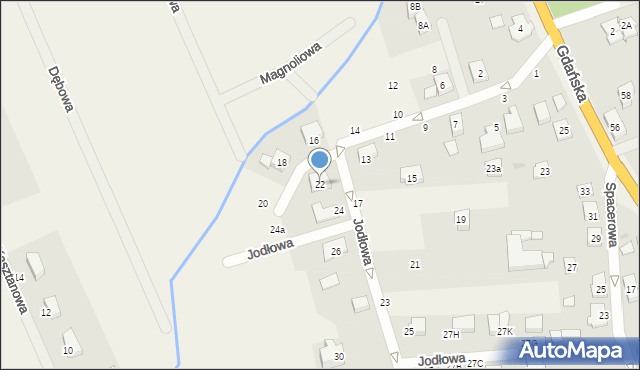 Skowarcz, Jodłowa, 22, mapa Skowarcz