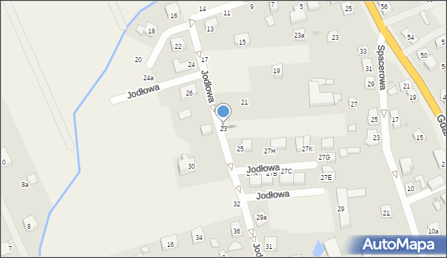 Skowarcz, Jodłowa, 23, mapa Skowarcz