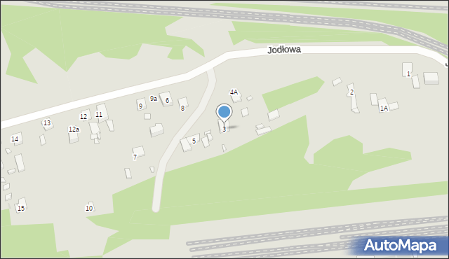 Sławków, Jodłowa, 3, mapa Sławków