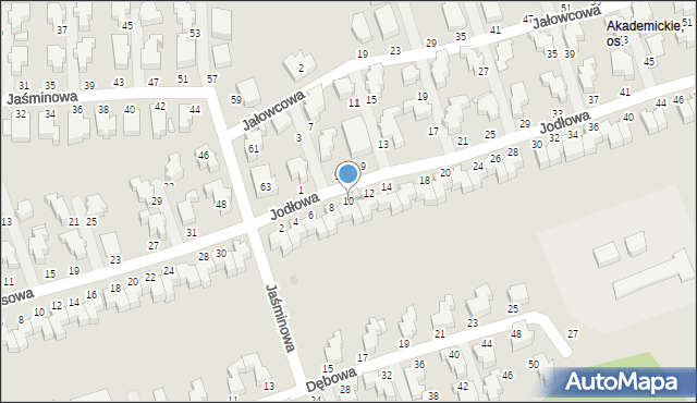 Słupsk, Jodłowa, 10, mapa Słupska