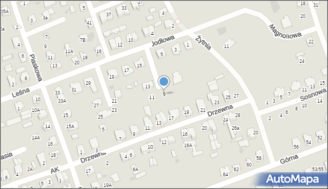 Sokółka, Jodłowa, 9, mapa Sokółka