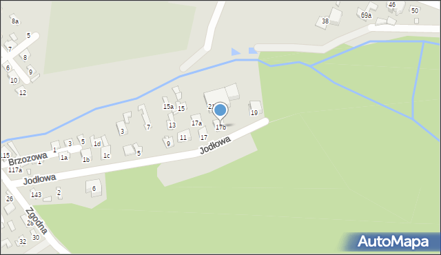 Starachowice, Jodłowa, 17b, mapa Starachowic