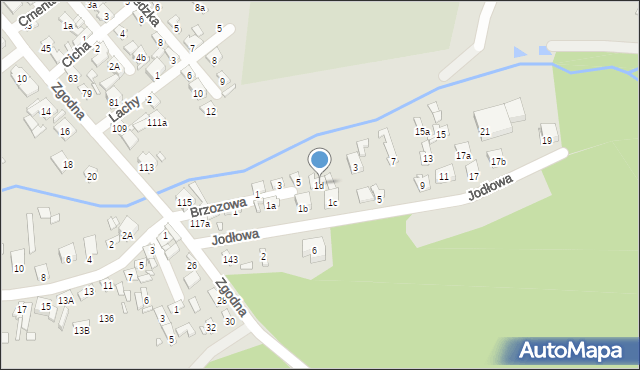 Starachowice, Jodłowa, 1d, mapa Starachowic