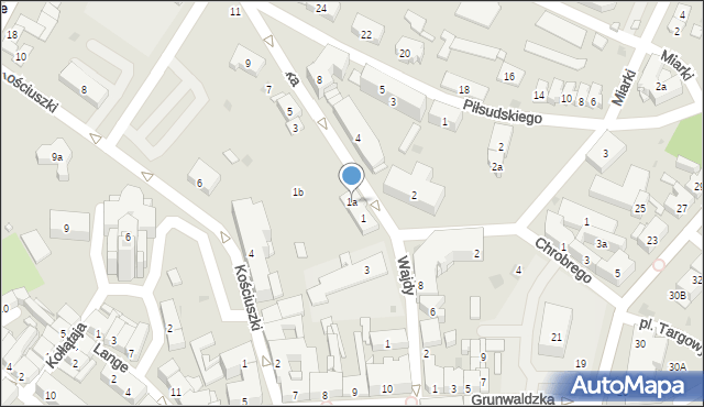 Strzelce Opolskie, Jordanowska, 1a, mapa Strzelce Opolskie