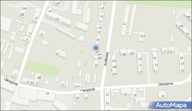 Świdnica, Jodłowa, 30, mapa Świdnicy