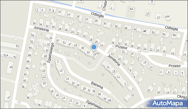 Szamotuły, Jonstona Jana, 29, mapa Szamotuły